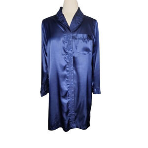 Cabernet Pajama Sleepwear Sleep Shirt Tunic Blue Size Small